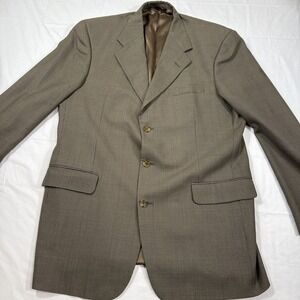 Innocenti Sport Coat Mens‎ 48LBrown & Tan Hounstooth 3 Button